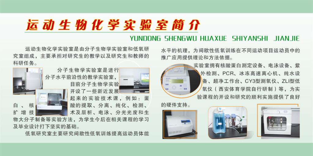 运动生物化学实验室简介